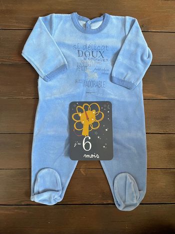 Pyjama une pièce bleu bebe garçon