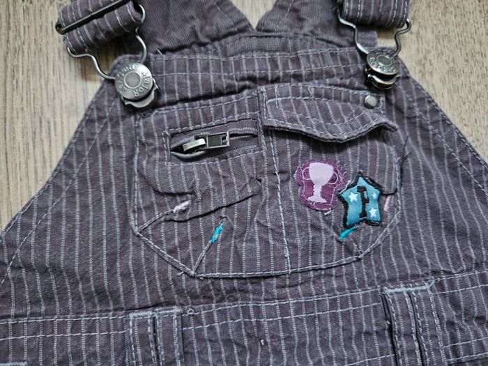 Salopette Sergent Major marron / violet 9 mois - photo numéro 2