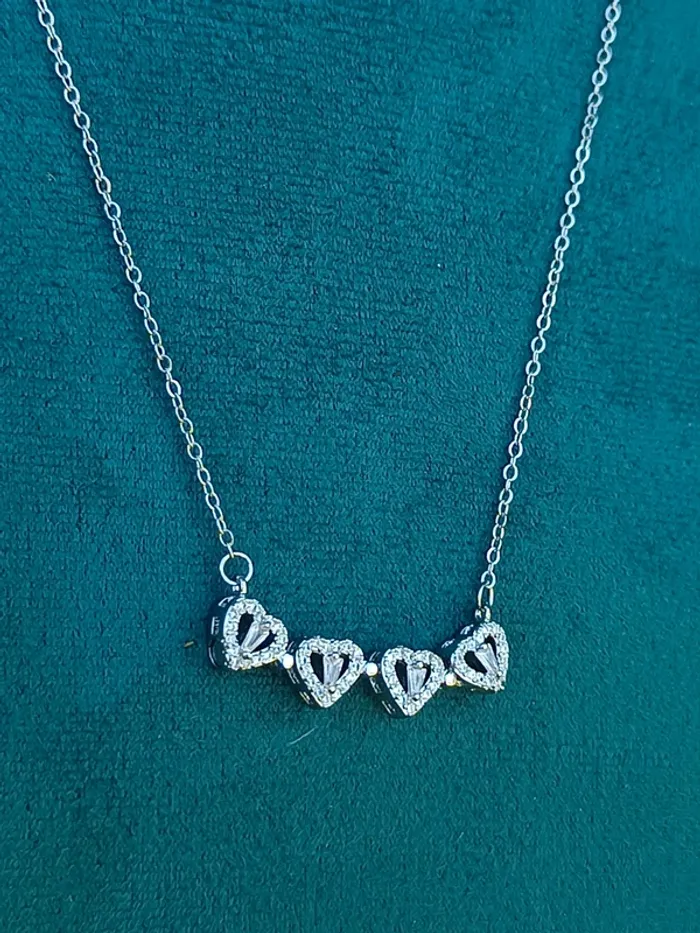 Collier trèfle acier inoxydable argent - photo numéro 4