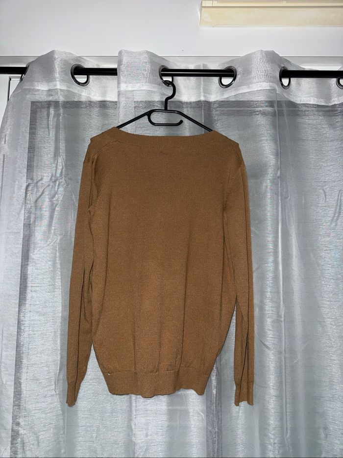 Pull Shein col V marron - Taille L - Neuf jamais porté - photo numéro 2