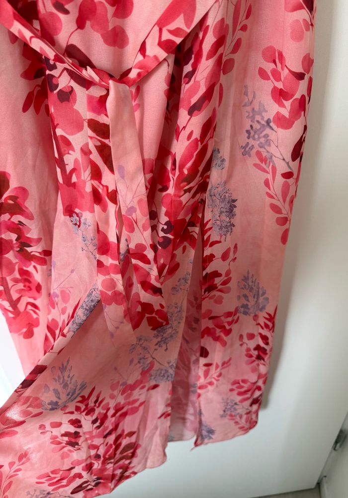 Robe longue à fleurs avec fente devant  XL - photo numéro 3