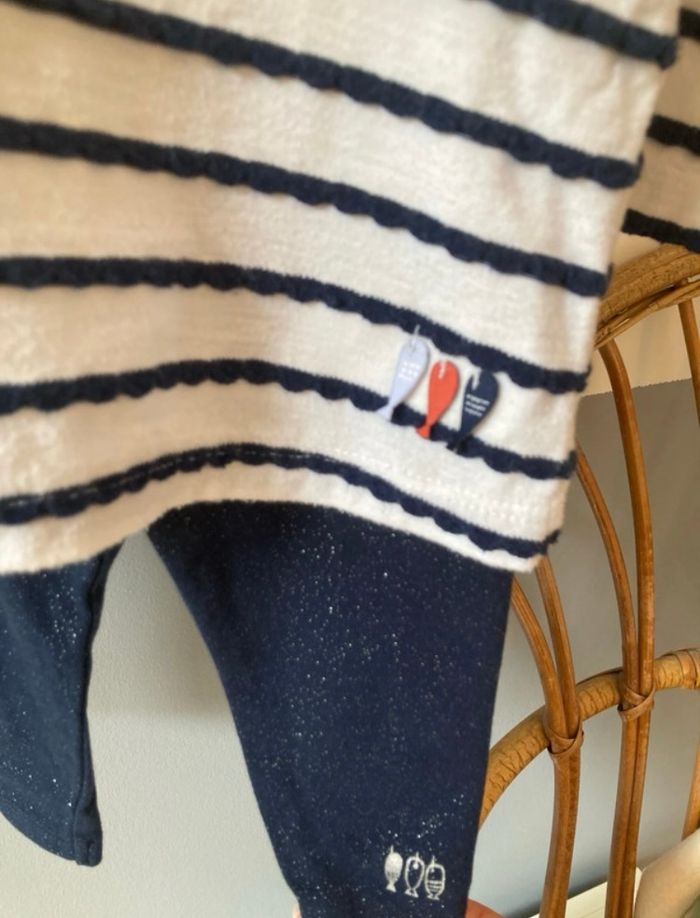 Ensemble fille rayé marine - photo numéro 3