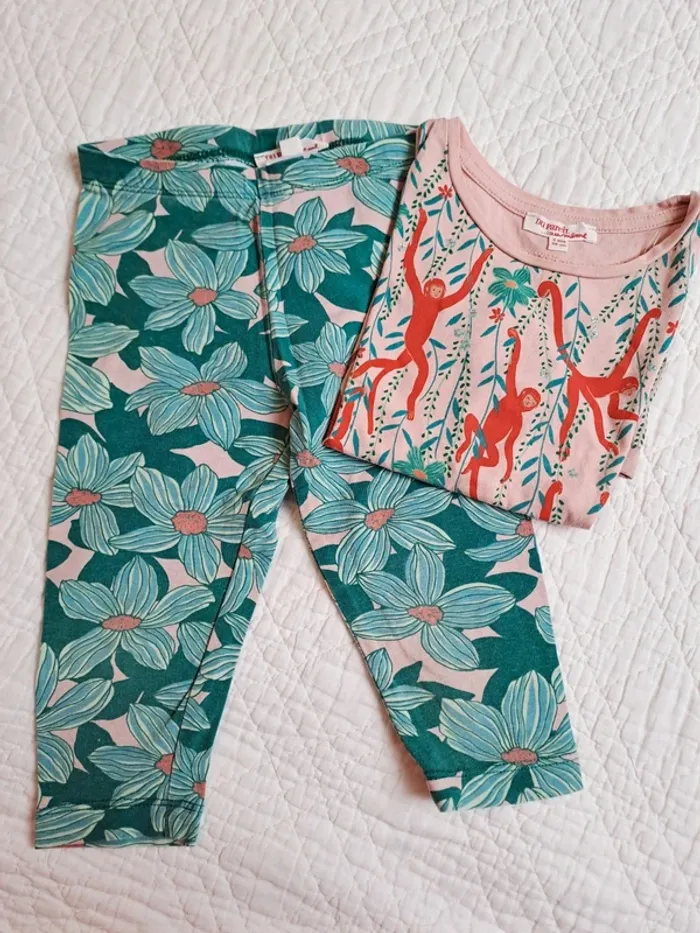 Ensemble DPAM legging + tee-shirt 3 ans🌺 - photo numéro 2