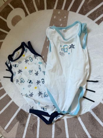 Lot de 2 bodies garçon bébé