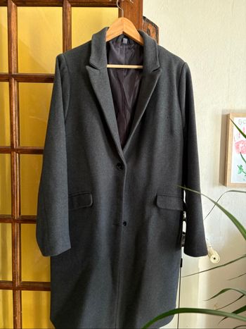 Long manteau gris