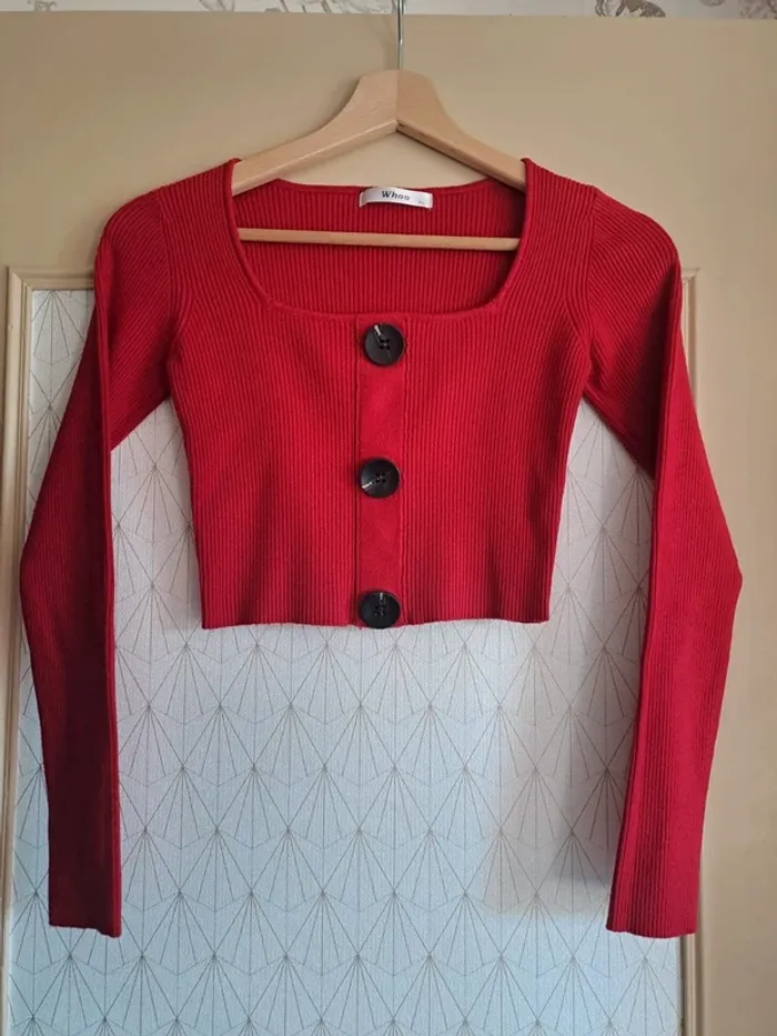 Top court femme rouge sexy comme neuf Whoo TU