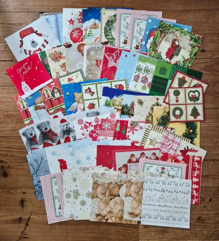 Lot de serviettes thème Noël