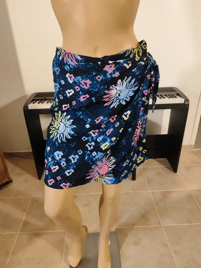 Ensemble bleu bohème été - Jupe et top - photo numéro 2