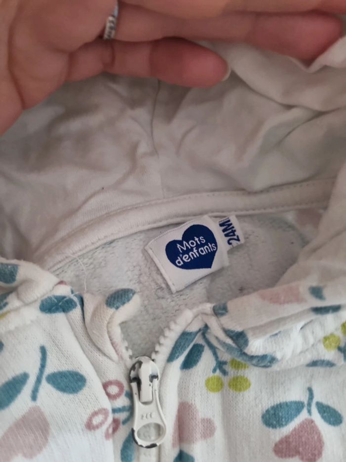 Ensemble de jogging bébé fille 24 mois bon état mots d'enfants - photo numéro 6