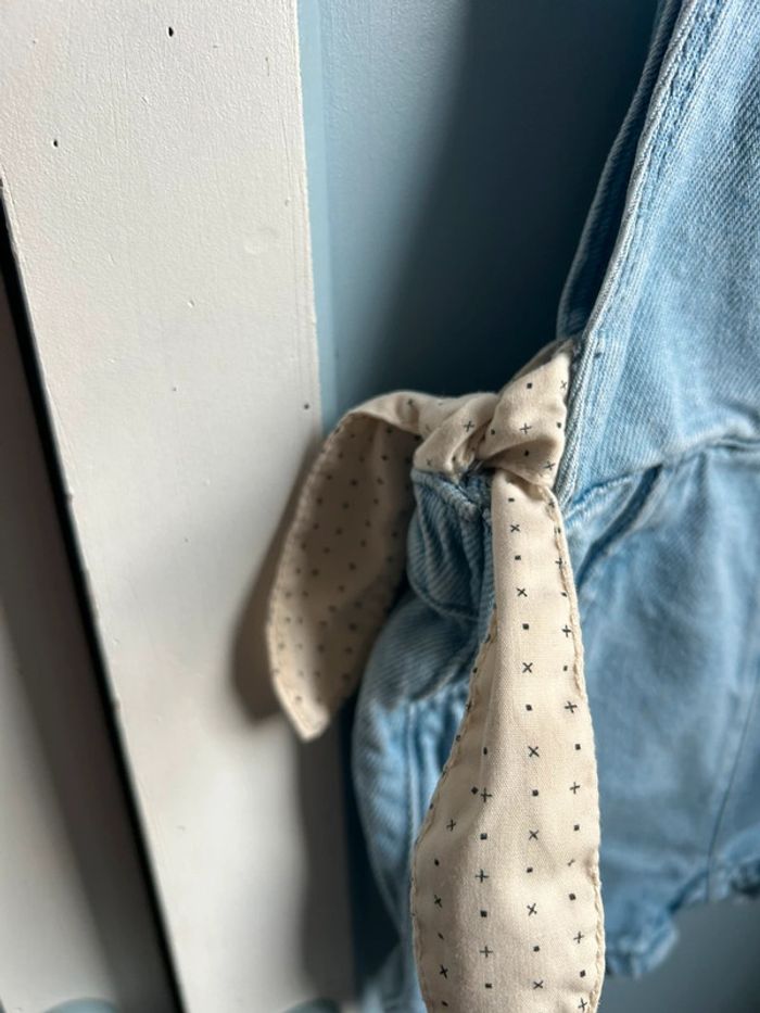 Salopette robe en jean, 9 mois - photo numéro 3