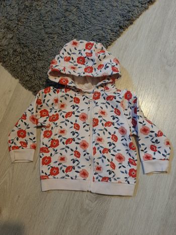 Veste zippée fille 18 mois