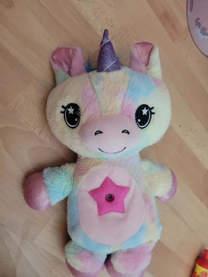 Veilleuse licorne peluche star belly - photo numéro 2