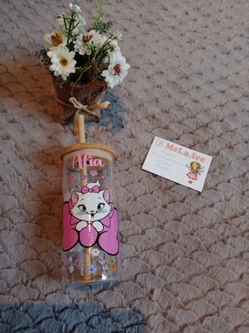 Verre paille personnalisé