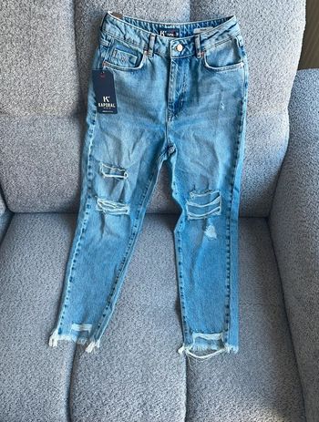 Jean mom bleu taille haute Kaporal W26
