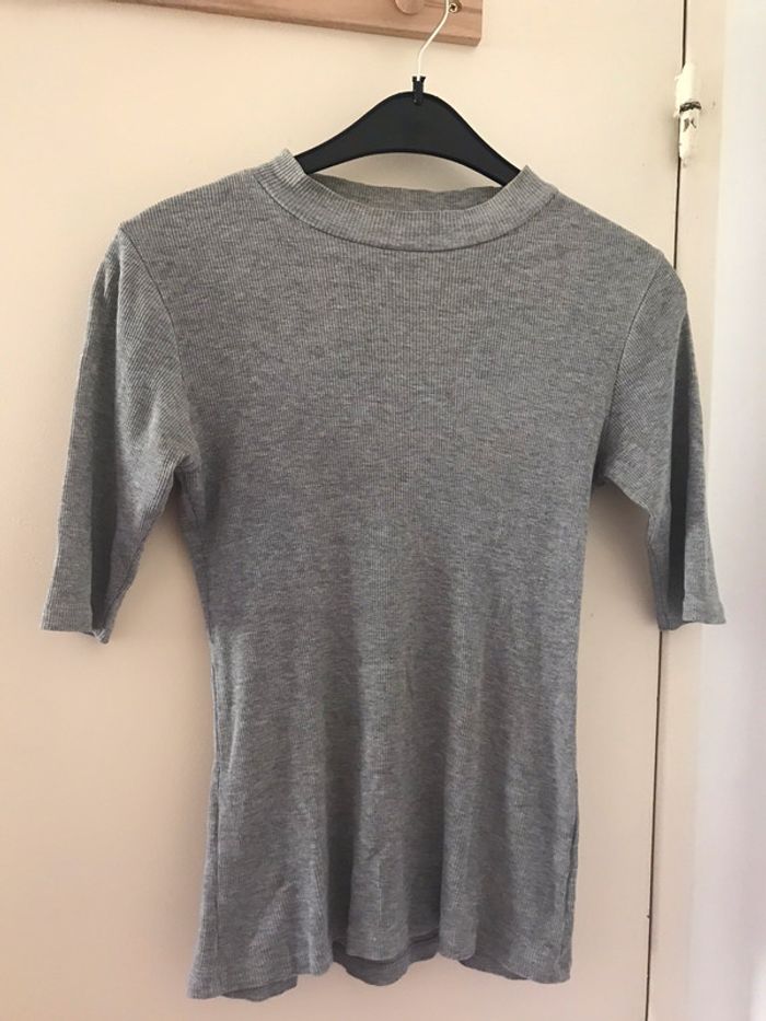 T-shirt manche 3/4 gris