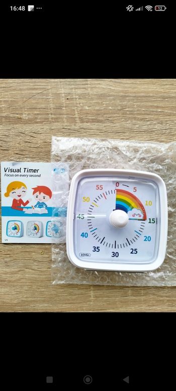 Timer visuel arc en ciel blanc 🌈