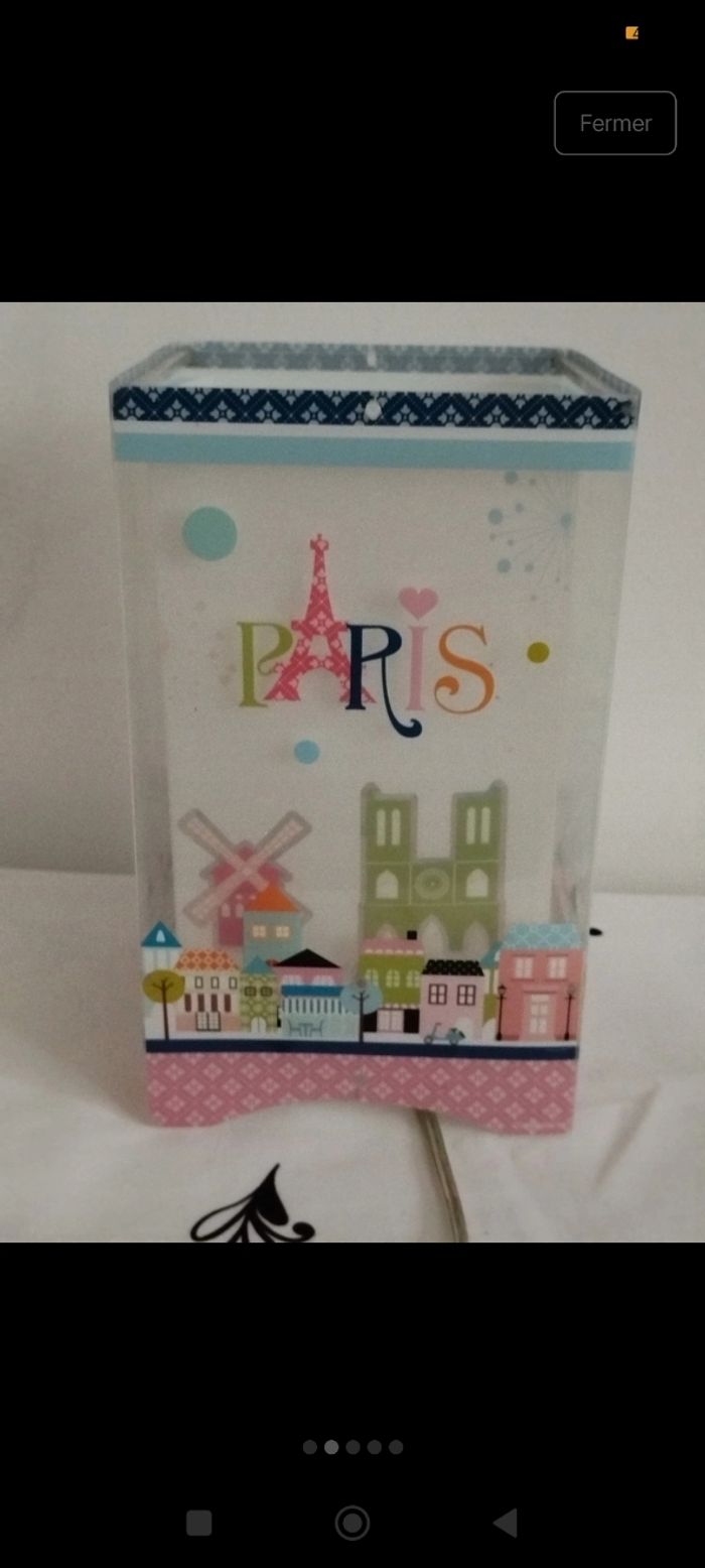 Lampe à poser thème Paris - photo numéro 2