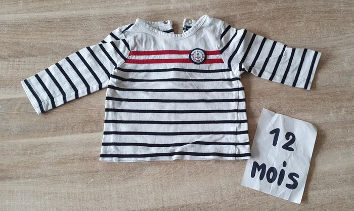 Maillot t-shirt manches longues 12mois garçon 74cm