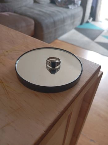 Bague en argent onyx