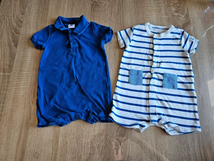 Lot de 2 combinaisons Petit Bateau 6 mois