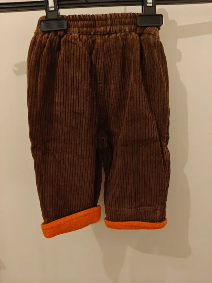 Pantalon 6 mois velours côtelé - photo numéro 3