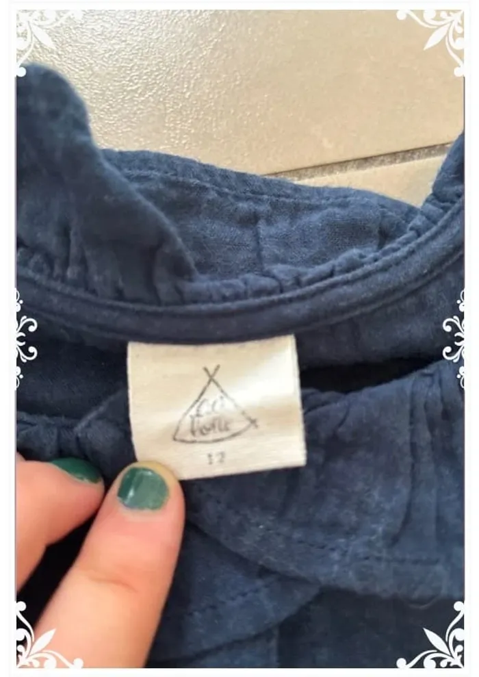 🌿 Chemise fille manches longues – Lililotte – Taille 12 ans 🌿 - photo numéro 4