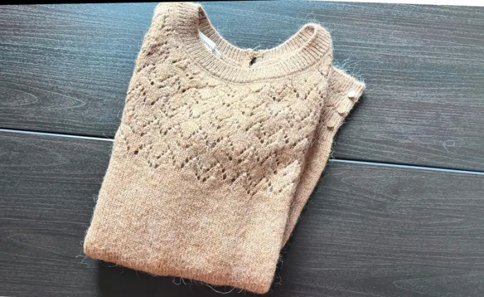 Pull ajouré avec alpaga t36 - photo numéro 5