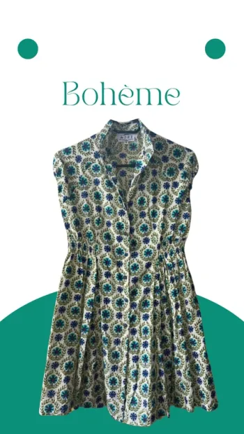Chemise longue bohème Inde