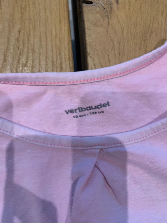Tee-shirt manches longues rose motif papillon  fille 10 ans (138) Verbaudet - photo numéro 3