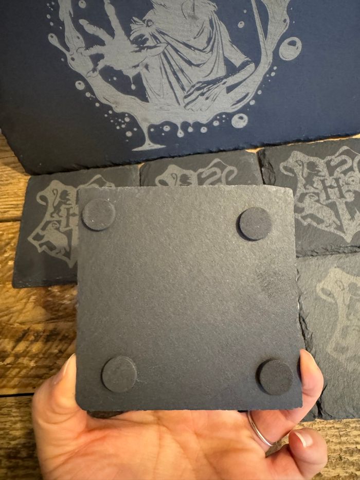 Ensemble ardoise et 6 dessous de verre Dobby Harry Potter - photo numéro 2