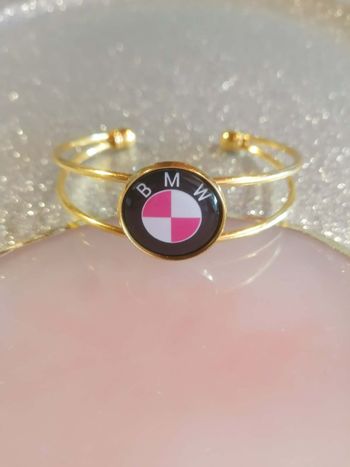 Bracelet manchette BMW rose
