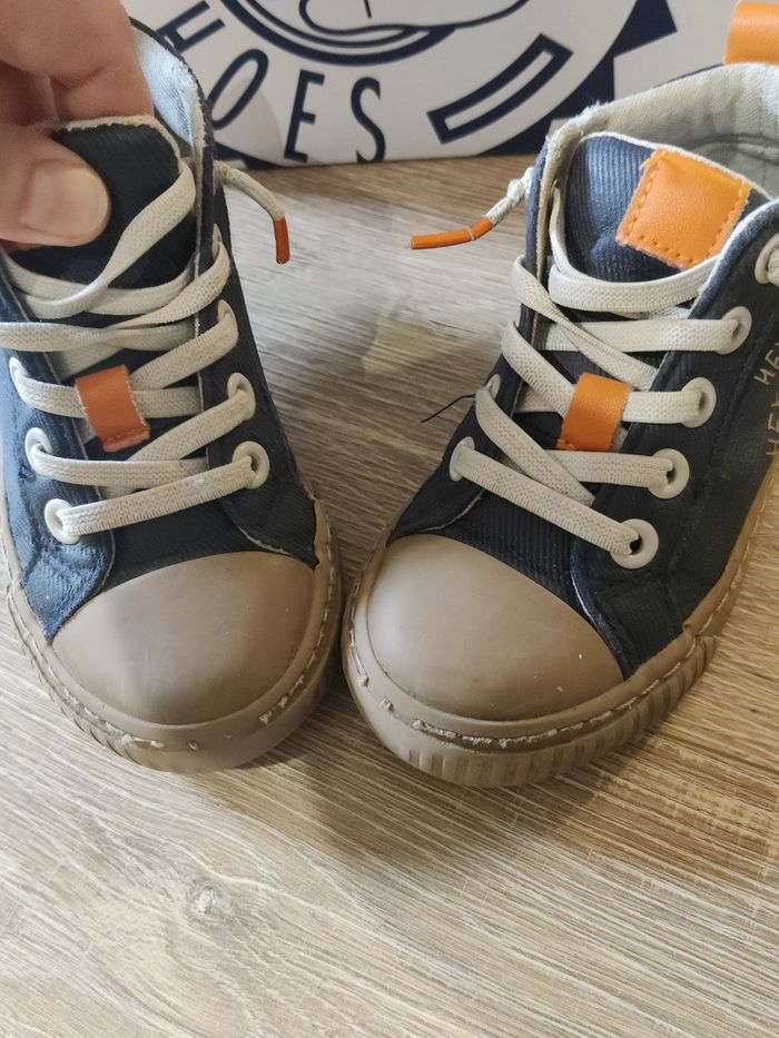 Baskets chaussures montantes à lacets élastiques Buggy marine Taille 25 - photo numéro 6