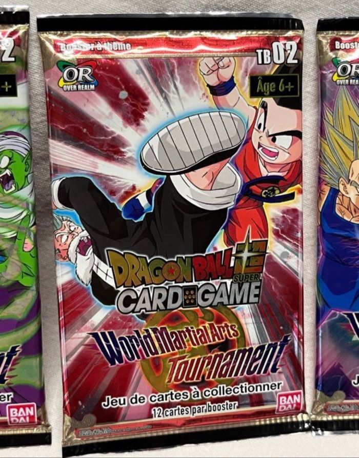 Artset 4 boosters cartes dragon ball world martial arts tournament - photo numéro 4