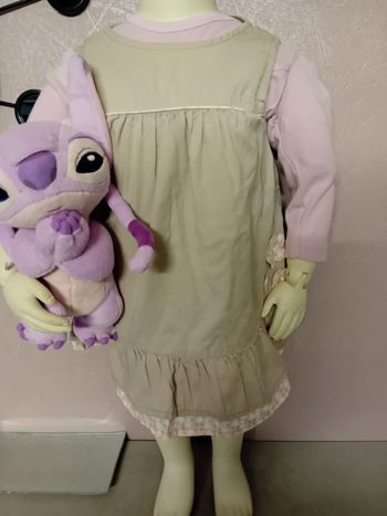 Haut longues manches Grain de blé et robe Mes Petits cailloux 6 mois