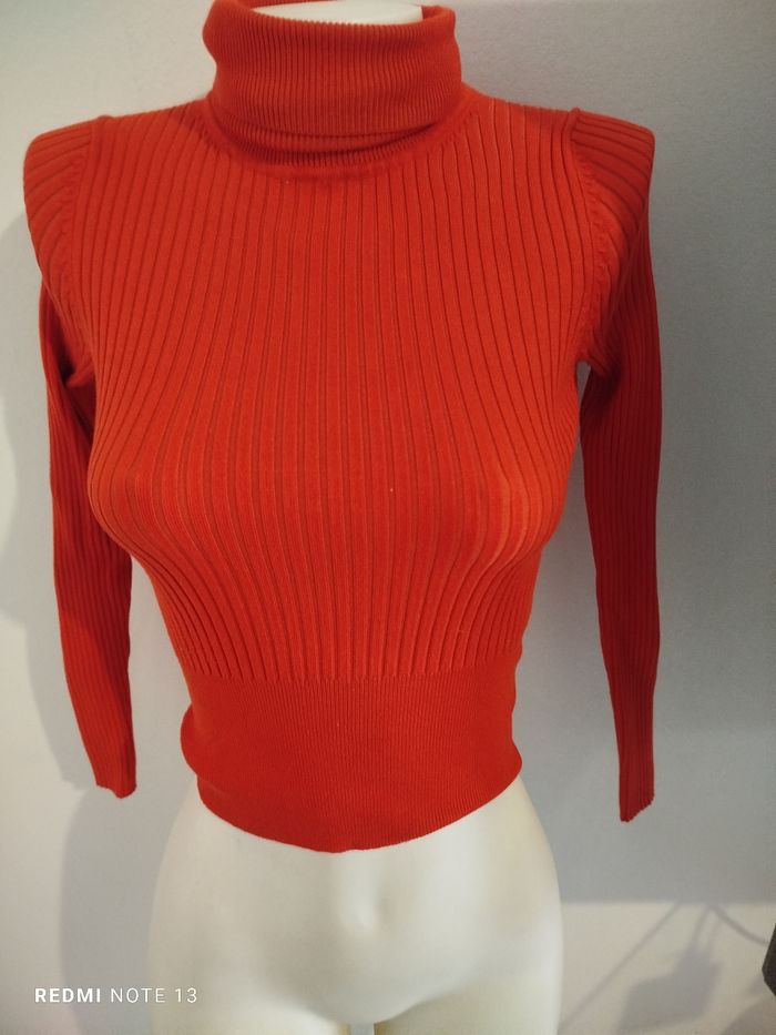 #kytieSfemme. Pull col roulé côtelé taille S