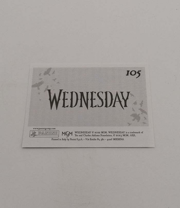 Panini sticker Mercredi n°105. - photo numéro 3