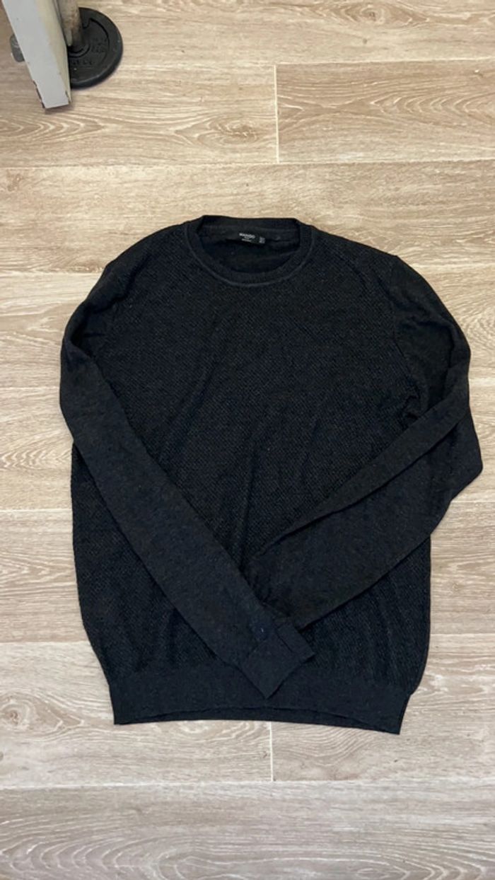 Pull mango homme gris anthracite