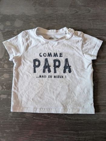 T-shirt manches courtes comme papa mais en mieux