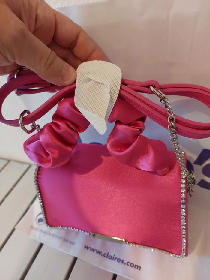 Sac à main rose strass Neuf Claire's - photo numéro 4