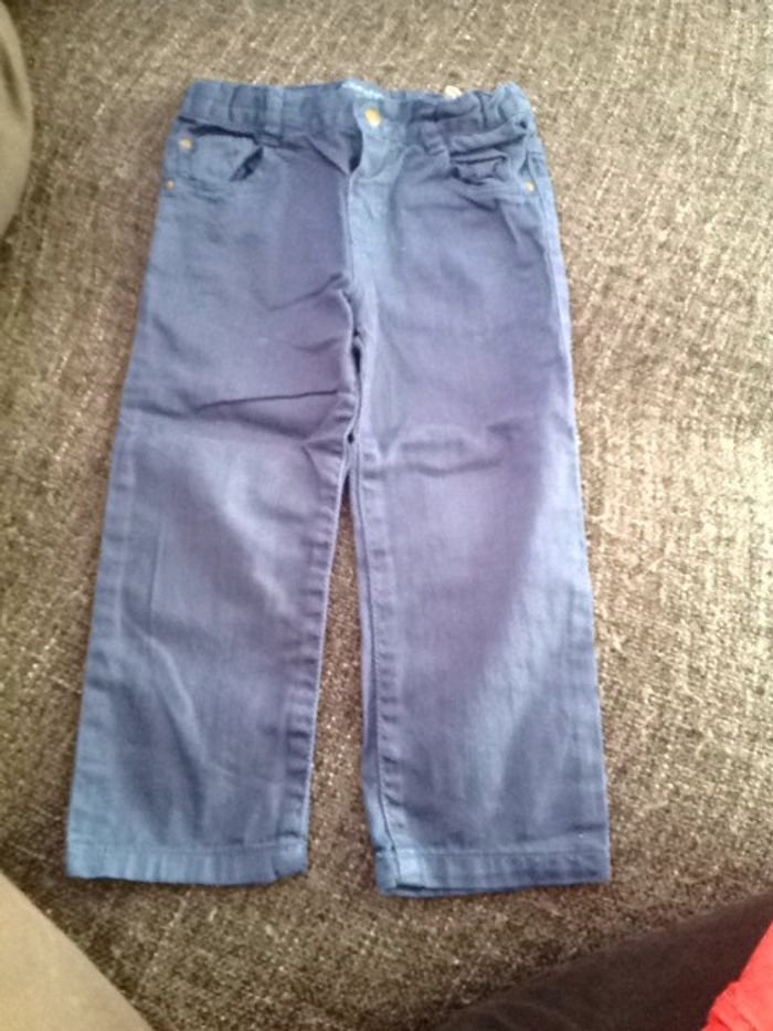 Pantalon bleu Monoprix style jeans - 24 mois