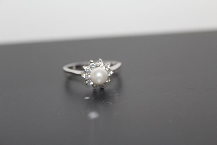 Bague argent /perle - photo numéro 2