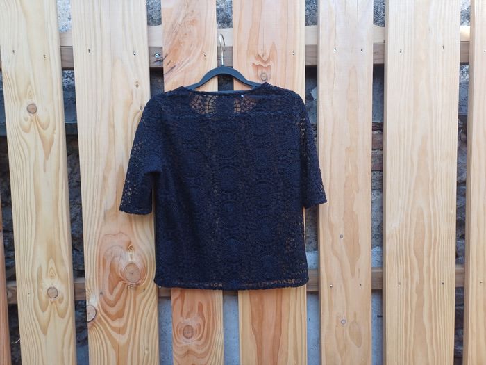 Jolie blouse en broderie noire Mango - photo numéro 6