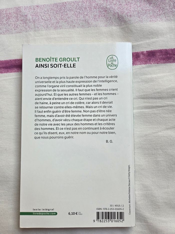 Livre ''Ainsi soit-elle'' de Benoîte Groult - photo numéro 2