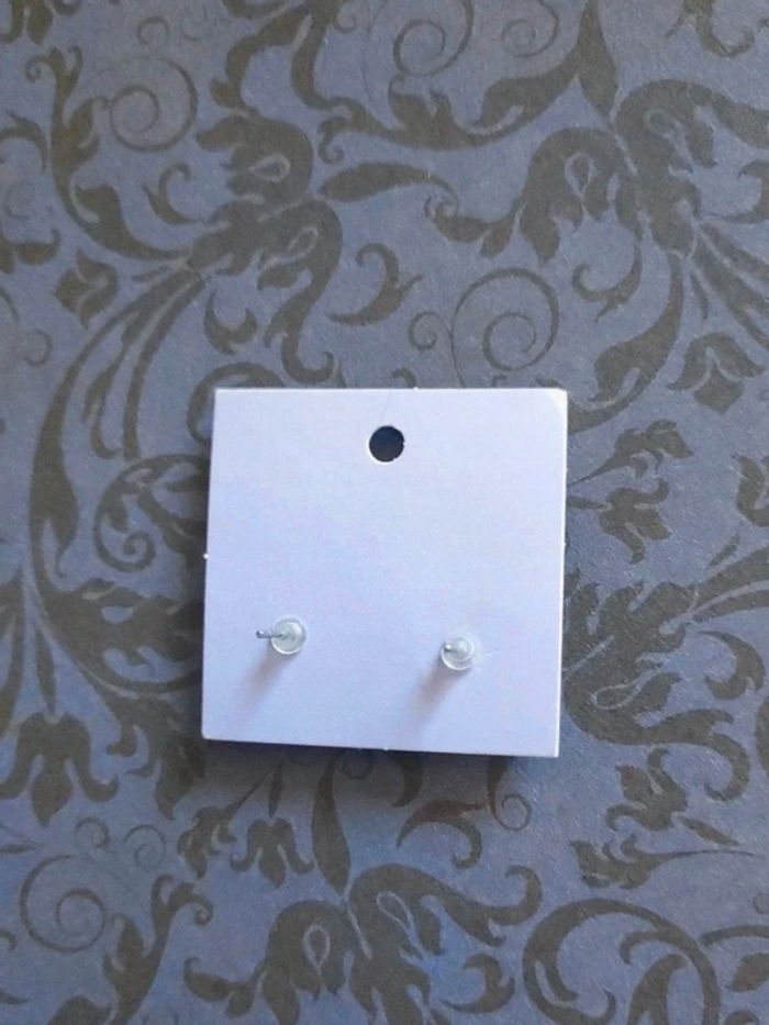 Boucles puces d'oreilles goutte strass rose bleu inox 🇨🇵 Fabrication Artisanale - Ø 12mm - photo numéro 3