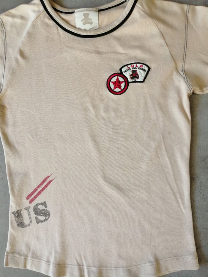 T shirt manches longues beige Taille 14 ans LULU CASTAGNETTE - photo numéro 3