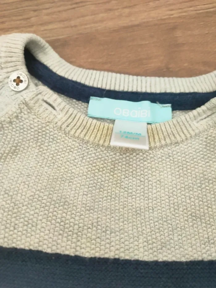Pull garçon. Okaïdi 12 mois - photo numéro 2