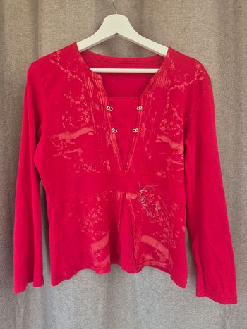 Top manches longues taille M Rouge Kalisson