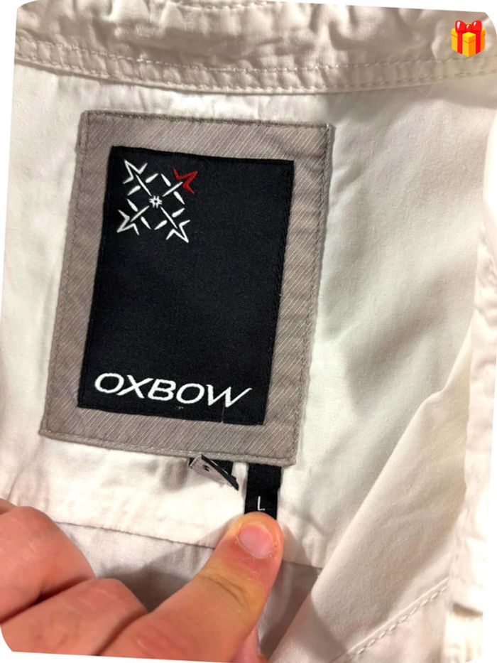 Chemise Vintage Oxbow logo brodé blanche - L - photo numéro 6