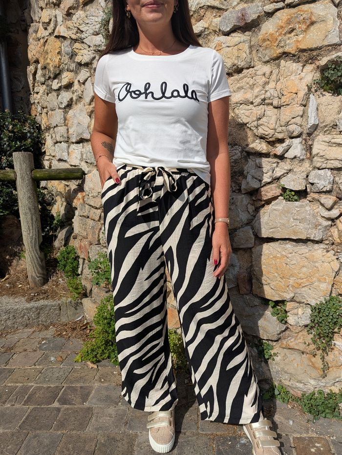 Pantalon fluide Zèbre noir/écru
Taille M - photo numéro 3