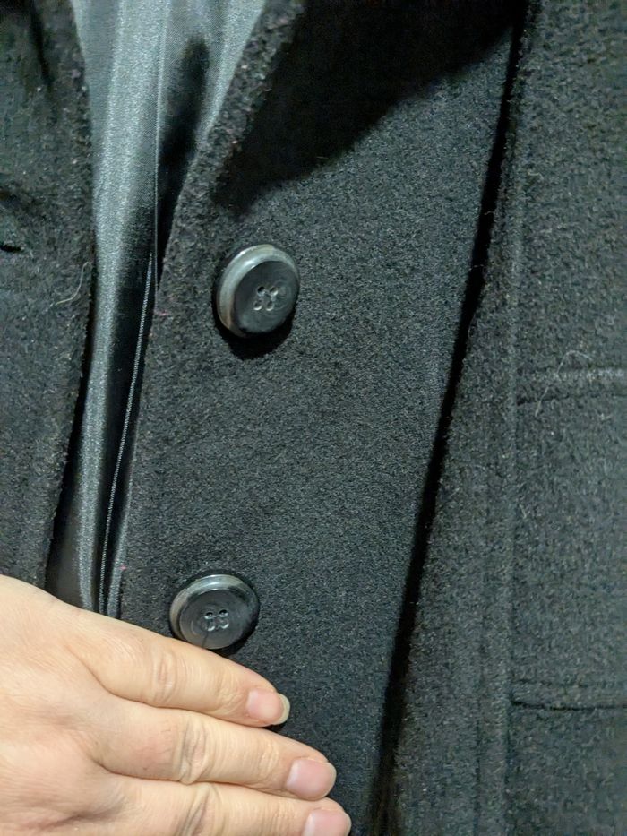 Beau manteau Wendy noir laine et cachemire. Taille 48l - photo numéro 6